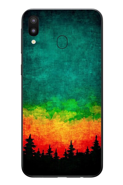 Le Balvo Samsung Galaxy M20 Uyumlu Orman Gecesi Renkli Baskılı Silikon Kılıf