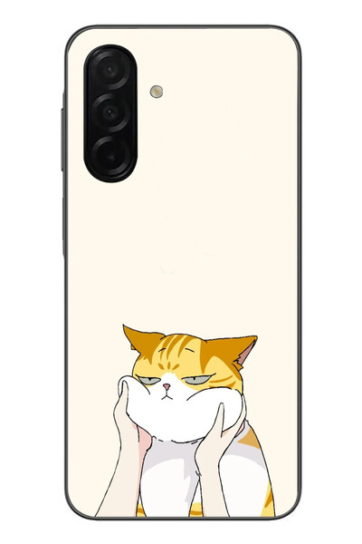 Le Balvo Samsung Galaxy A26 Uyumlu Sarı Kedi Yanakları Baskılı Silikon Kılıf