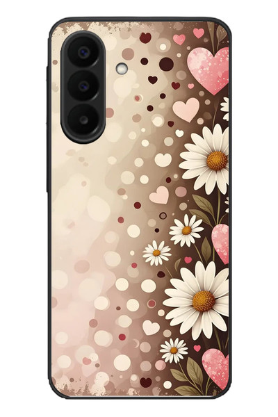 Le Balvo Samsung Galaxy A27 Uyumlu Kalpli Papatya Damlaları Baskılı Silikon Kılıf
