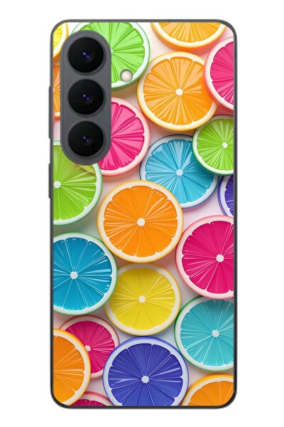 Le Balvo Samsung Galaxy S26 Uyumlu Renkli Lime Dilimler Baskılı Silikon Kılıf