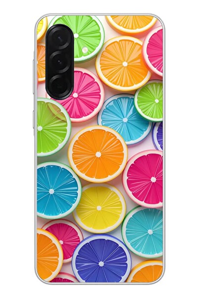 Le Balvo Samsung Galaxy A36 Uyumlu Renkli Lime Dilimler Baskılı Silikon Kılıf
