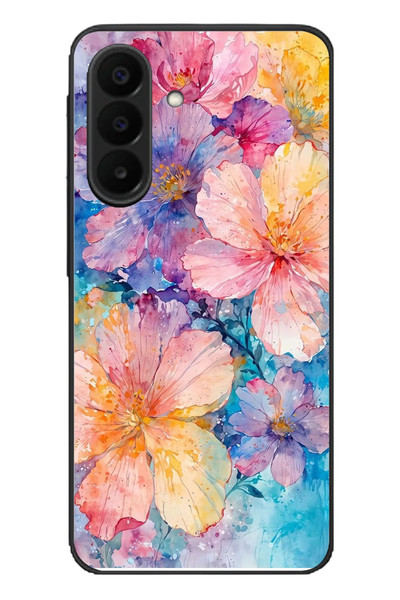 Le Balvo Samsung Galaxy A27 Uyumlu Yağlı Boya Çiçekler Baskılı Silikon Kılıf