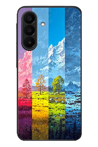 Le Balvo Samsung Galaxy A27 Uyumlu Dört Mevsim Manzara Baskılı Silikon Kılıf