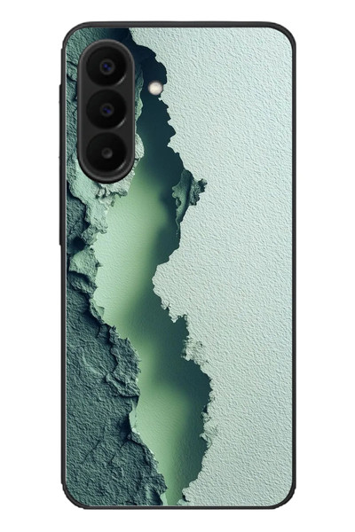 Le Balvo Samsung Galaxy A27 Uyumlu Koyu Yeşil İzler Baskılı Silikon Kılıf