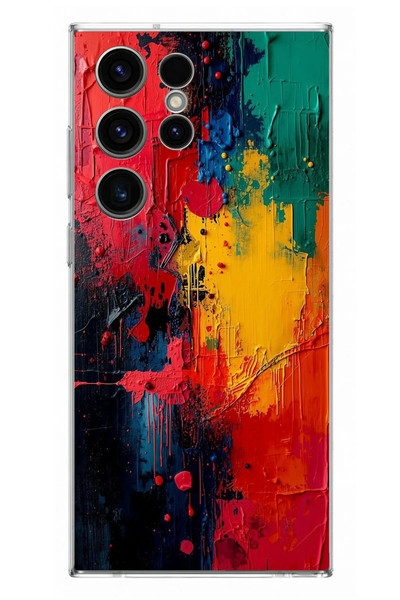 Le Balvo Samsung Galaxy S23 Ultra Uyumlu Renklerin Dansı Baskılı Silikon Kılıf