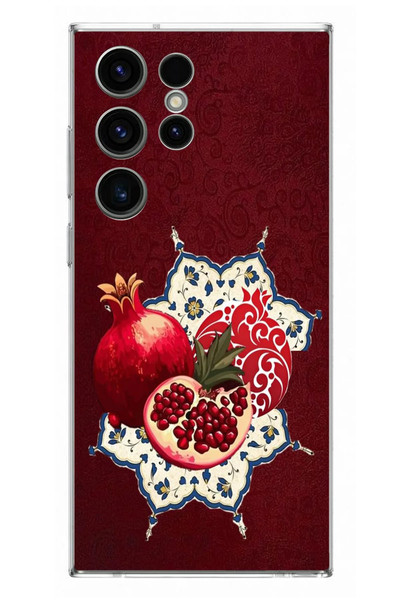 Le Balvo Samsung Galaxy S23 Ultra Uyumlu Nar Retro Baskılı Silikon Kılıf