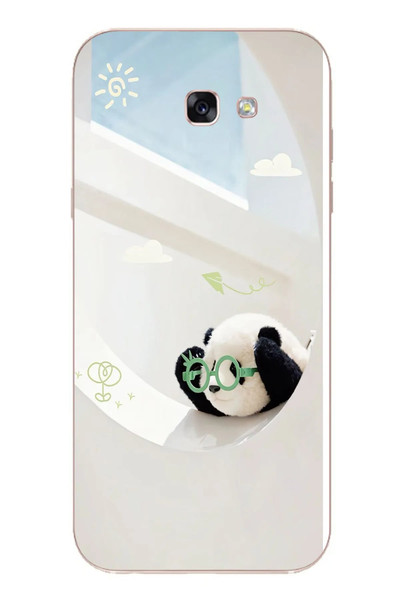 Le Balvo Samsung Galaxy A7 2017 Uyumlu Gözlüklü Panda Baskılı Silikon Kılıf