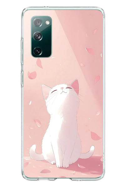 Le Balvo Samsung Galaxy S20 FE Uyumlu Minnoş Kedi Baskılı Silikon Kılıf