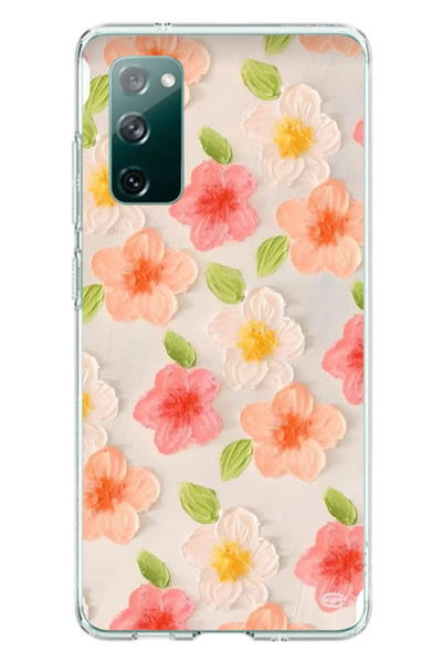 Le Balvo Samsung Galaxy S20 FE Uyumlu Güzel Papatyalar Baskılı Silikon Kılıf