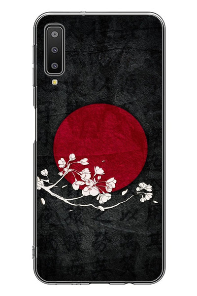 Le Balvo Samsung Galaxy A7 2018 Uyumlu Ay Tutulması Baskılı Silikon Kılıf