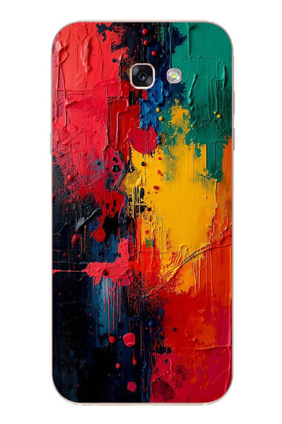 Le Balvo Samsung Galaxy A7 2017 Uyumlu Renklerin Dansı Baskılı Silikon Kılıf