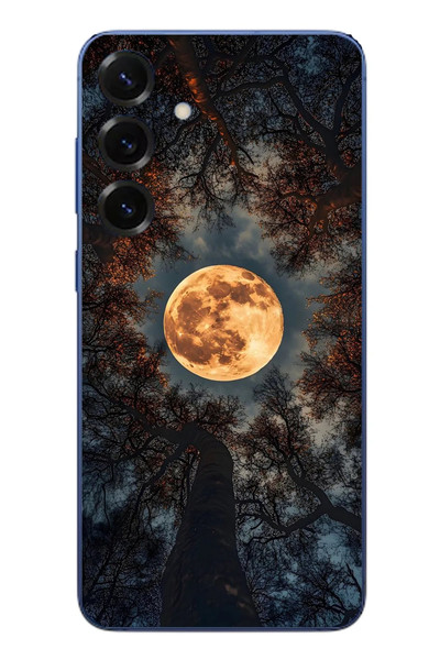 Le Balvo Samsung Galaxy S25 Plus Uyumlu Ay Gökyüzü Baskılı Silikon Kılıf