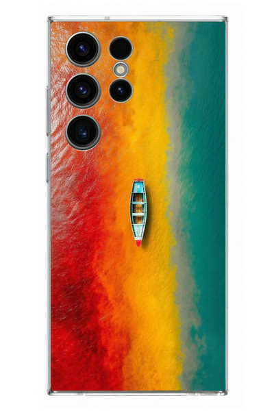 Le Balvo Samsung Galaxy S23 Ultra Uyumlu Rengarenk Tekne Baskılı Silikon Kılıf