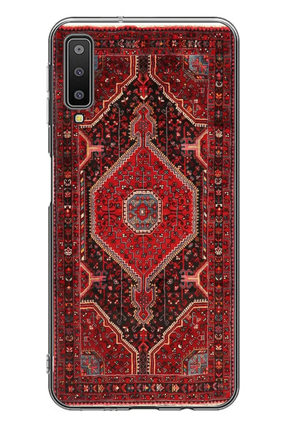 Le Balvo Samsung Galaxy A7 2018 Uyumlu Anadolu Halısı Baskılı Silikon Kılıf