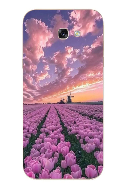 Le Balvo Samsung Galaxy A7 2017 Uyumlu Lale Bahçesi Baskılı Silikon Kılıf