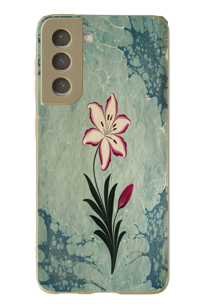 Le Balvo Samsung Galaxy S21 FE Uyumlu Çiçek Deseni Baskılı Silikon Kılıf