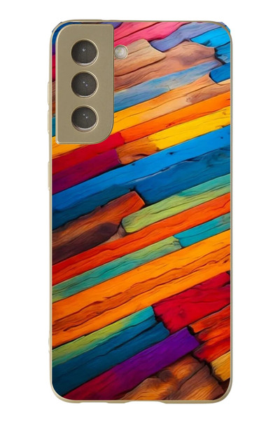 Le Balvo Samsung Galaxy S21 FE Uyumlu Renk Geçişleri Baskılı Silikon Kılıf