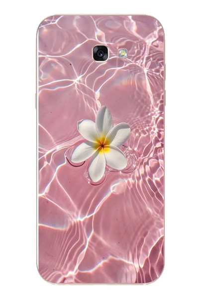 Le Balvo Samsung Galaxy A7 2017 Uyumlu Dalgalı Papatya Baskılı Silikon Kılıf