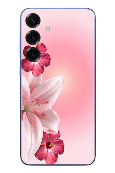 Le Balvo Samsung Galaxy S25 Plus Uyumlu Tematik Çiçek Baskılı Silikon Kılıf