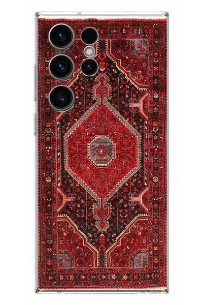 Le Balvo Samsung Galaxy S23 Ultra Uyumlu Anadolu Halısı Baskılı Silikon Kılıf
