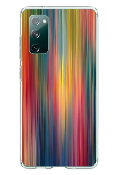 Le Balvo Samsung Galaxy S20 FE Uyumlu Gökkuşağı Karışımı Baskılı Silikon Kılıf