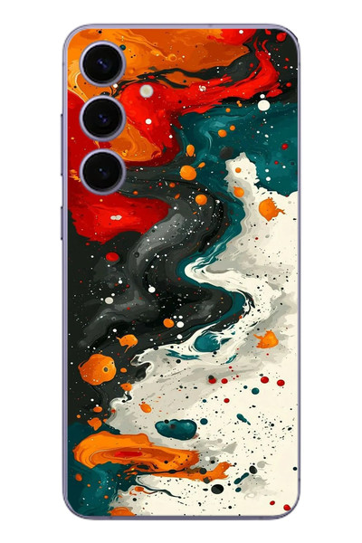 Le Balvo Samsung Galaxy S24 Plus Uyumlu Boya Karışımı Baskılı Silikon Kılıf