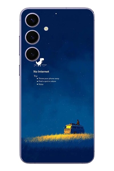 Le Balvo Samsung Galaxy S24 Plus Uyumlu İnternet Yok Baskılı Silikon Kılıf