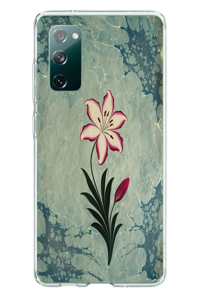 Le Balvo Samsung Galaxy S20 FE Uyumlu Çiçek Deseni Baskılı Silikon Kılıf