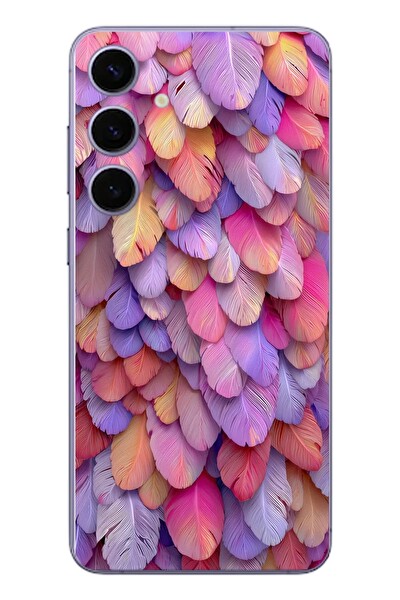 Le Balvo Samsung Galaxy S24 Plus Uyumlu Tüylü Kalpler Baskılı Silikon Kılıf