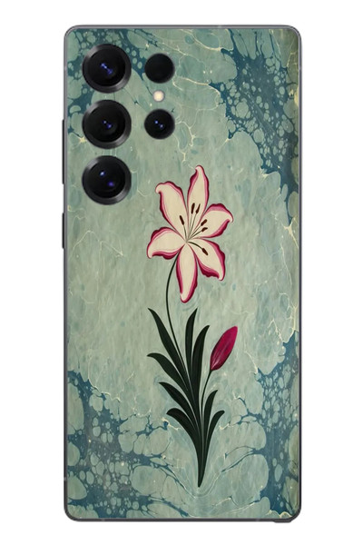 Le Balvo Samsung Galaxy S25 Ultra Uyumlu Çiçek Deseni Baskılı Silikon Kılıf