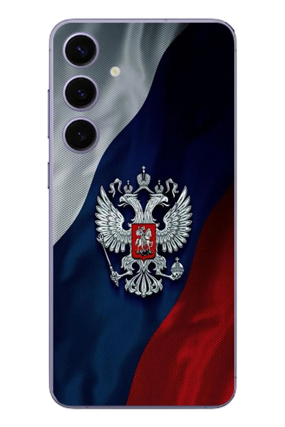 Le Balvo Samsung Galaxy S24 Plus Uyumlu Rusya Arması Baskılı Silikon Kılıf