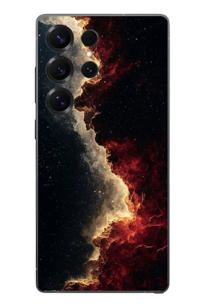 Le Balvo Samsung Galaxy S25 Ultra Uyumlu Uzay Boşluğu Baskılı Silikon Kılıf