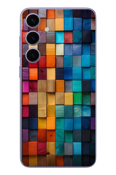 Le Balvo Samsung Galaxy S24 Plus Uyumlu Gökkuşağı Duvarı Baskılı Silikon Kılıf