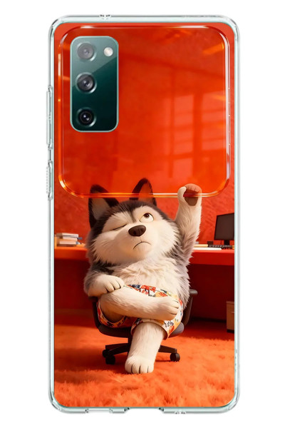 Le Balvo Samsung Galaxy S20 FE Uyumlu Keyifli Köpek Baskılı Silikon Kılıf