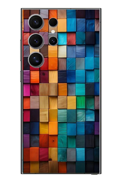 Le Balvo Samsung Galaxy S24 Ultra Uyumlu Gökkuşağı Duvarı Baskılı Silikon Kılıf