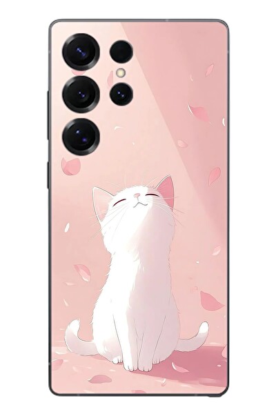 Le Balvo Samsung Galaxy S25 Ultra Uyumlu Minnoş Kedi Baskılı Silikon Kılıf