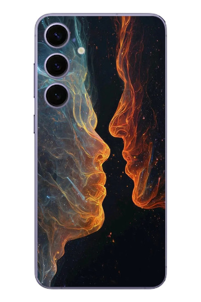 Le Balvo Samsung Galaxy S24 Plus Uyumlu Kavuşan Çizgiler Baskılı Silikon Kılıf