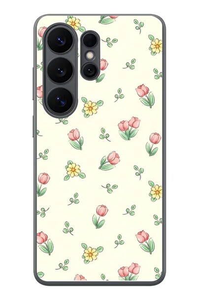 Le Balvo Samsung Galaxy S26 Ultra Uyumlu Lale Çiçekleri Baskılı Silikon Kılıf