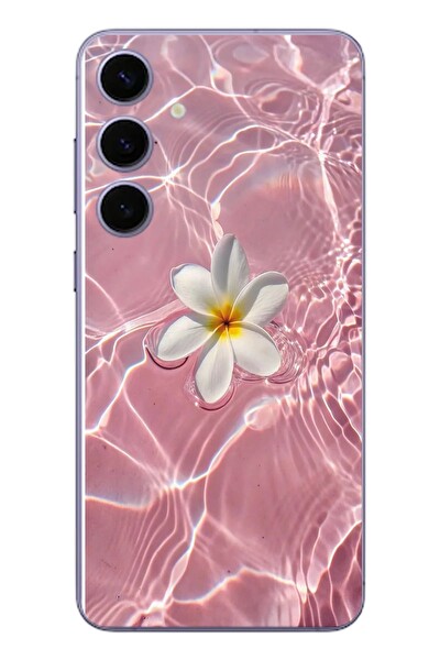 Le Balvo Samsung Galaxy S24 Plus Uyumlu Dalgalı Papatya Baskılı Silikon Kılıf