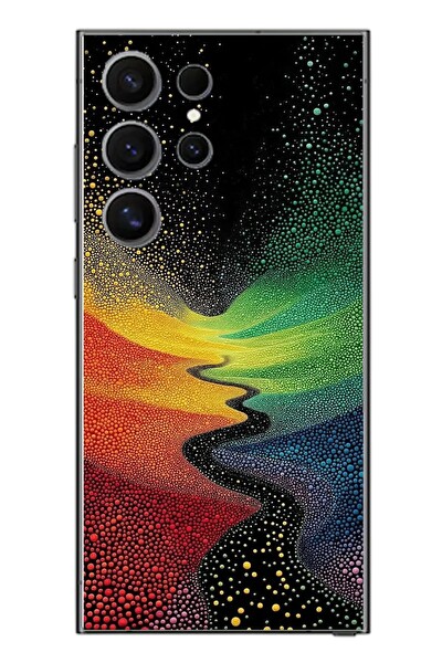 Le Balvo Samsung Galaxy S24 Ultra Uyumlu Renkli Yollar Baskılı Silikon Kılıf