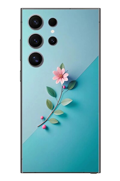 Le Balvo Samsung Galaxy S24 Ultra Uyumlu Çiçeğin Pembesi Baskılı Silikon Kılıf