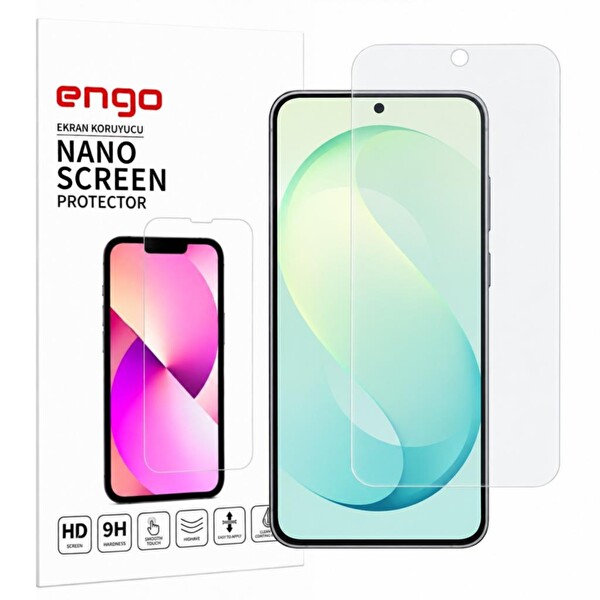 Engo Samsung Galaxy S26 FE İle Uyumlu Mat Ekran Koruyucu SM-S741B Yansıma Ve Parlama Azaltıcı Parmak İzi Bırakmayan