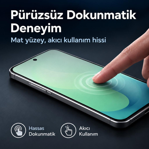 Engo Samsung Galaxy S26 FE İle Uyumlu Mat Ekran Koruyucu SM-S741B Yansıma Ve Parlama Azaltıcı Parmak İzi Bırakmayan