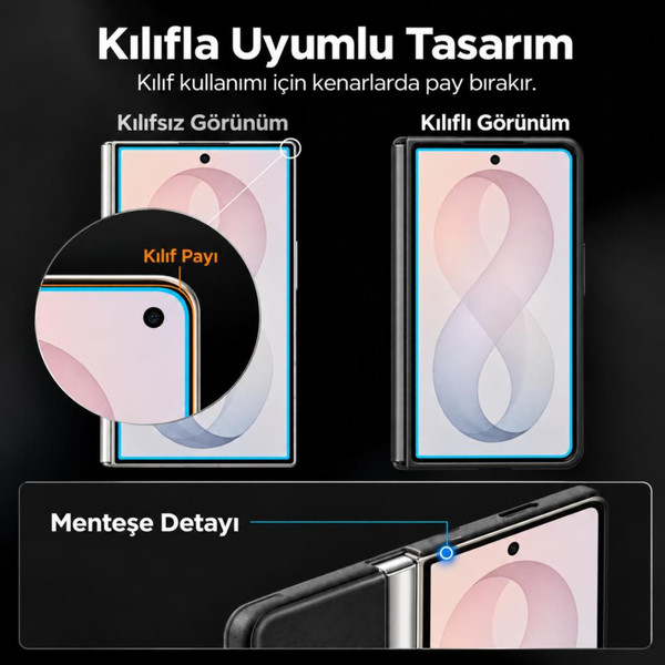 Engo Samsung Galaxy Z Fold8 İle Uyumlu Dış Ekran Koruyucu 5.5