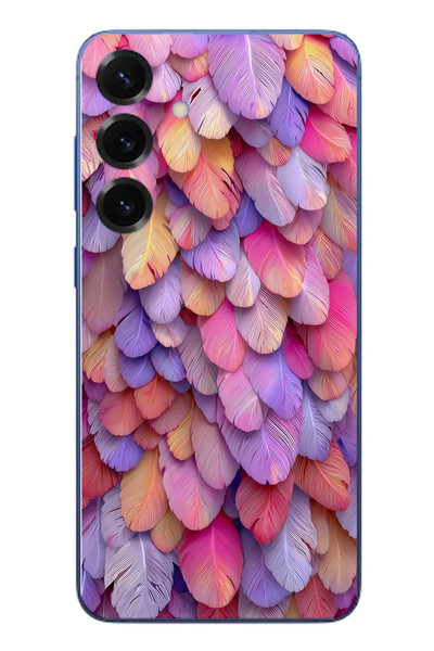 Le Balvo Samsung Galaxy S25 Plus Uyumlu Tüylü Kalpler Baskılı Silikon Kılıf