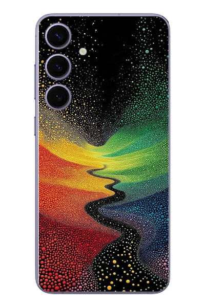 Le Balvo Samsung Galaxy S24 Plus Uyumlu Renkli Yollar Baskılı Silikon Kılıf