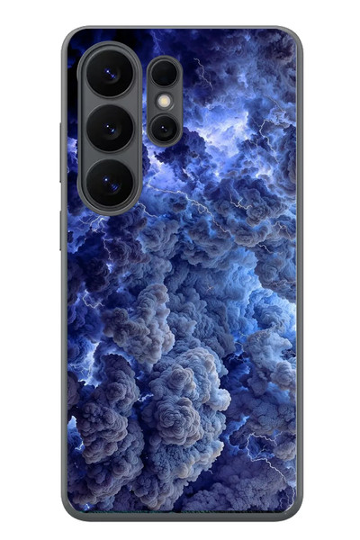 Le Balvo Samsung Galaxy S26 Ultra Uyumlu Mor Bulutlar Baskılı Silikon Kılıf