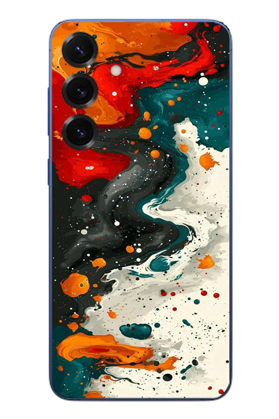 Le Balvo Samsung Galaxy S25 Plus Uyumlu Boya Karışımı Baskılı Silikon Kılıf