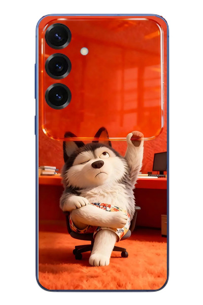 Le Balvo Samsung Galaxy S25 Plus Uyumlu Keyifli Köpek Baskılı Silikon Kılıf