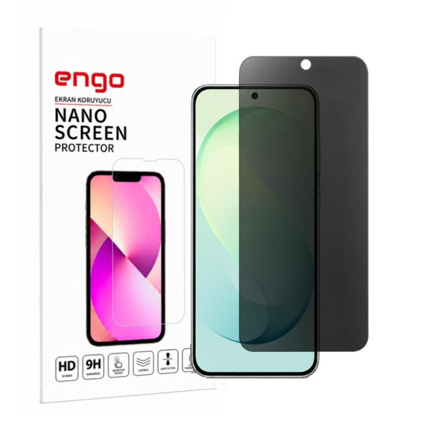 Engo Samsung Galaxy S26 FE İle Uyumlu Hayalet Ekran Koruyucu SM-S741B Anti-Spy Gizlilik Koruması 9H Esnek Nano